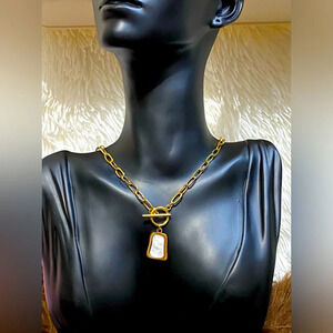 304 Stainless Steel 18K Necklace Pendant Geometric